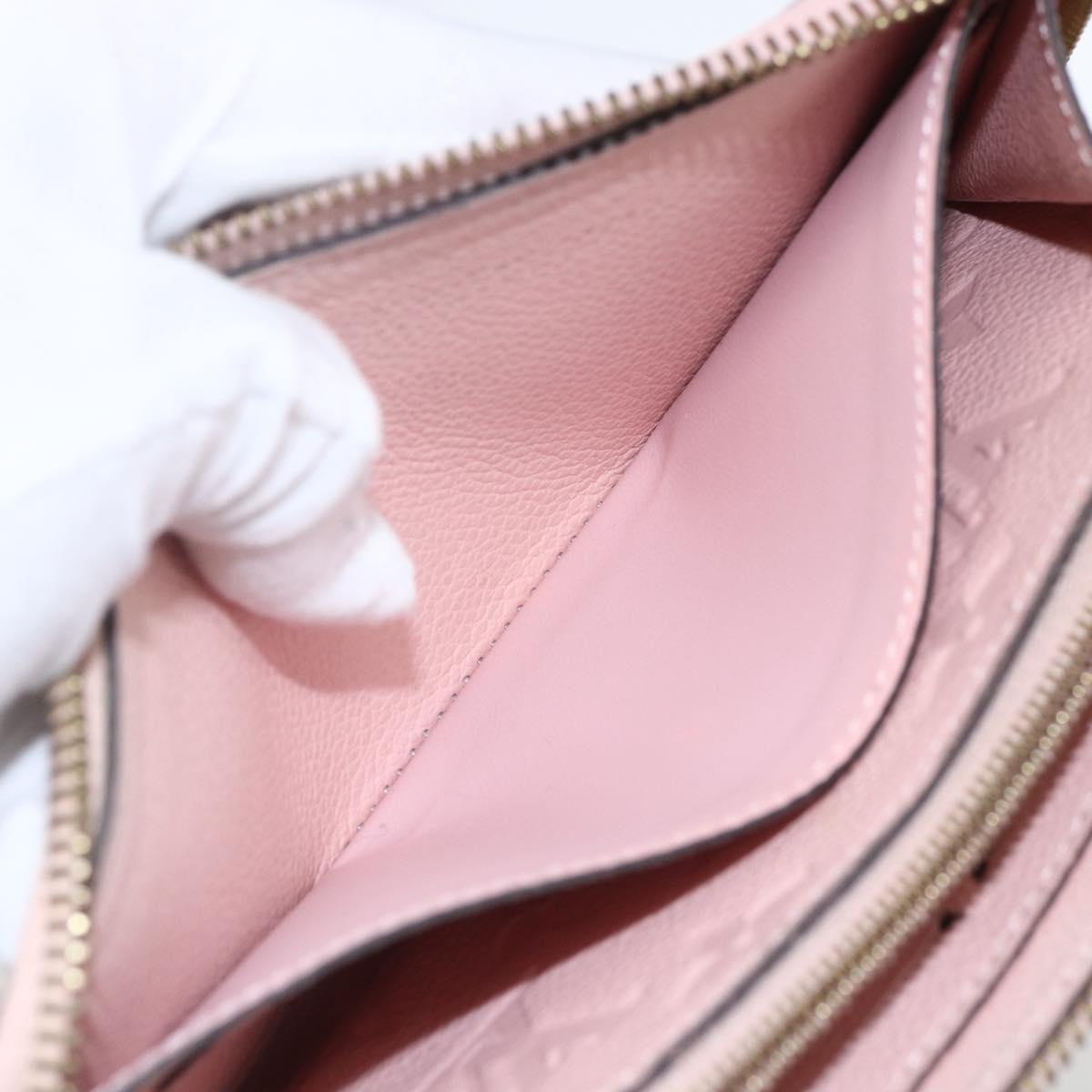 LOUIS VUITTON Empreinte Portefeuille Clemence Wallet Pink M61265 LV Auth 160186