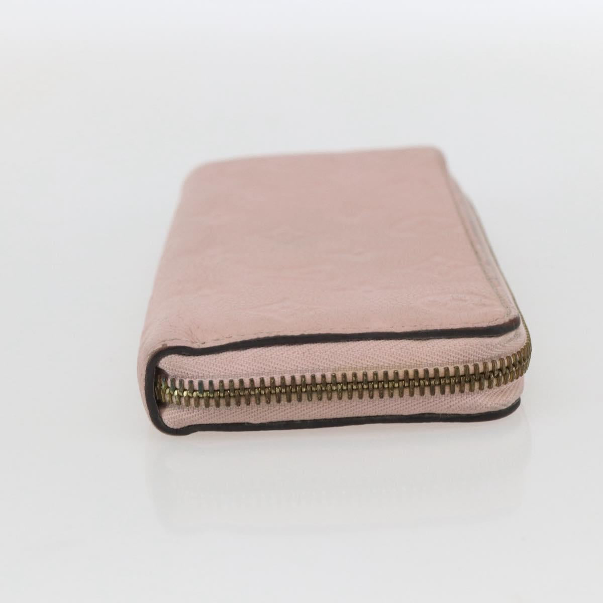 LOUIS VUITTON Empreinte Portefeuille Clemence Wallet Pink M61265 LV Auth 160186