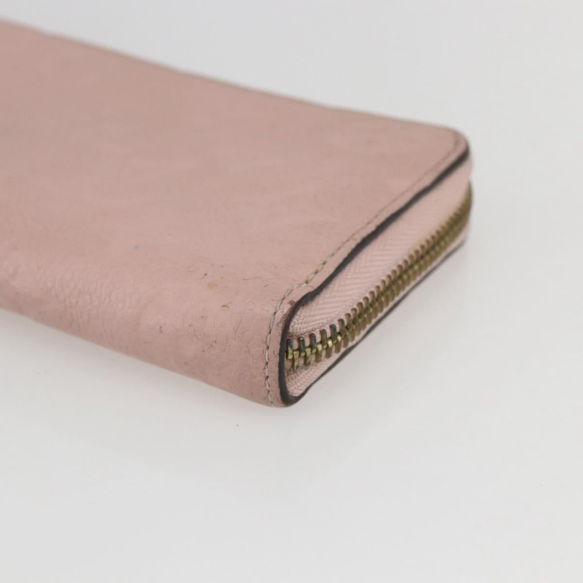 LOUIS VUITTON Empreinte Portefeuille Clemence Wallet Pink M61265 LV Auth 160186