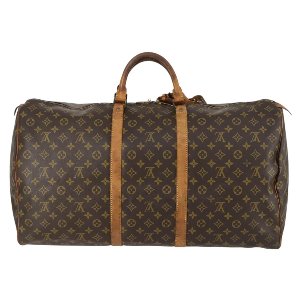 LOUIS VUITTON Monogram Keepall 60 Boston Bag M41422 LV Auth 160191