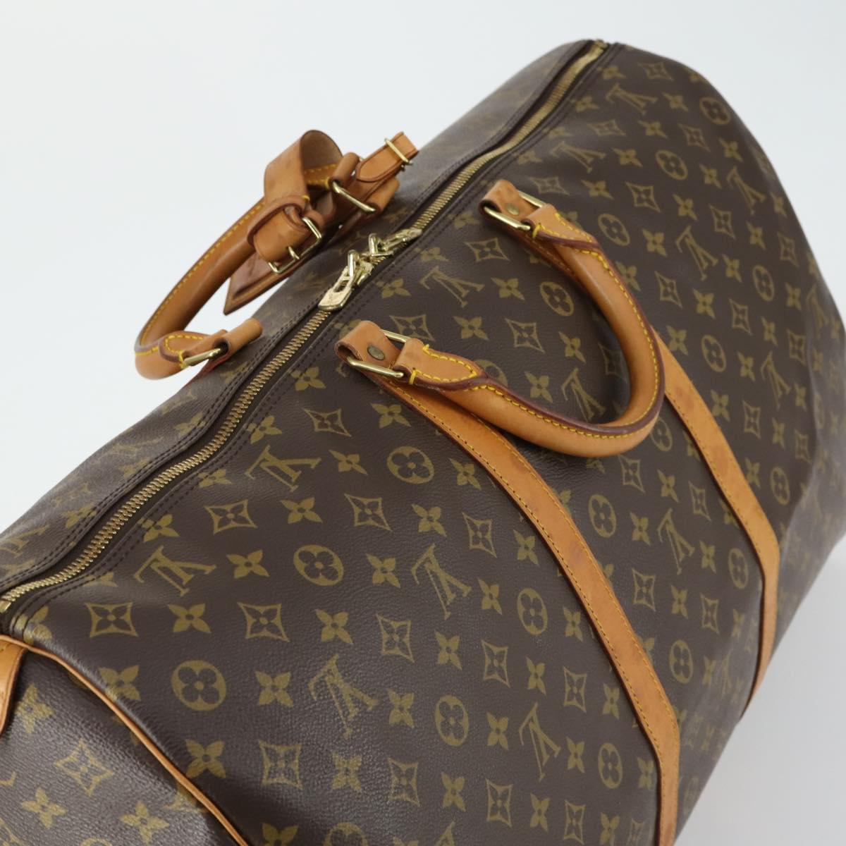 LOUIS VUITTON Monogram Keepall 60 Boston Bag M41422 LV Auth 160193