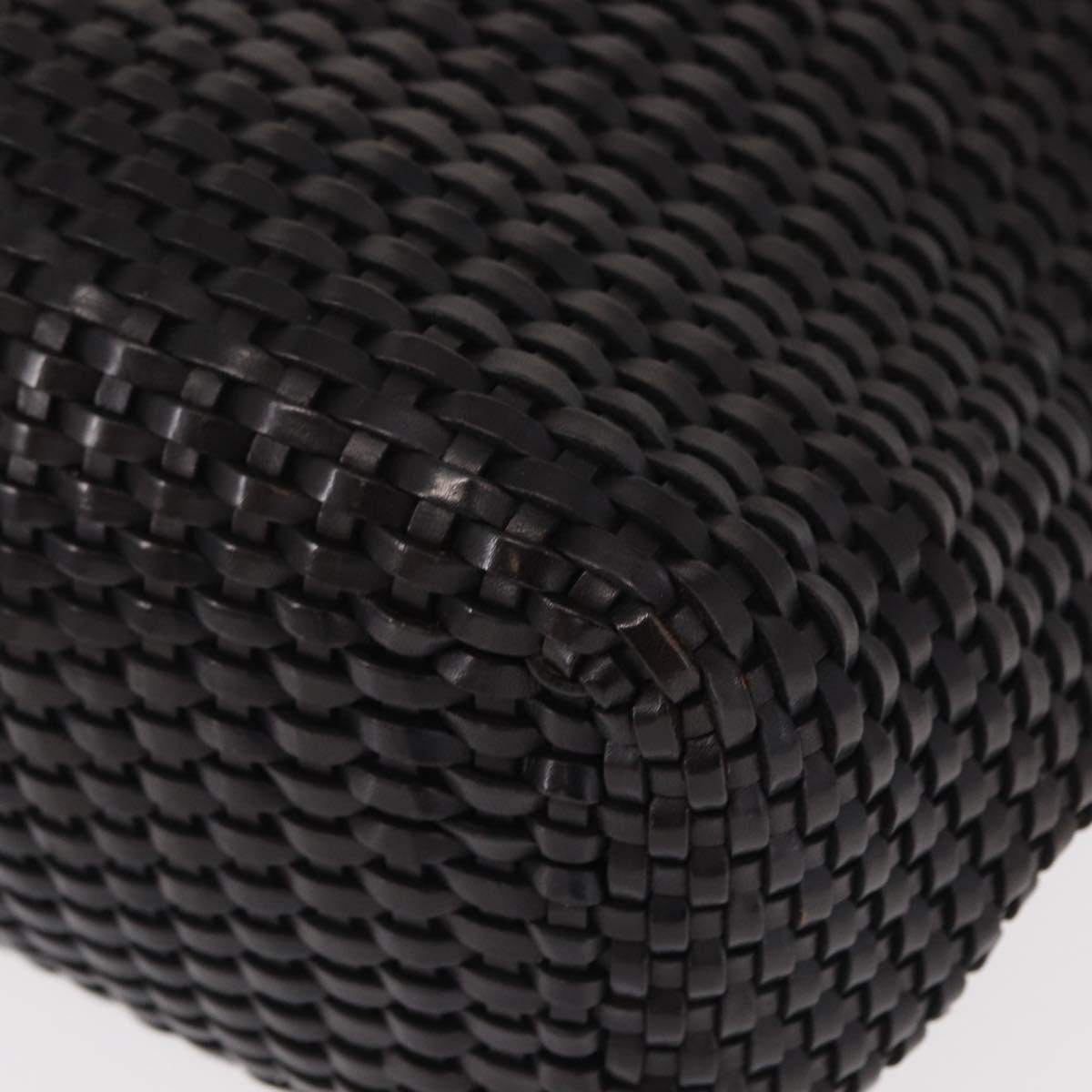 GUCCI Bamboo Shoulder Bag Leather Black Gold 000 2404 1493 Auth 160210