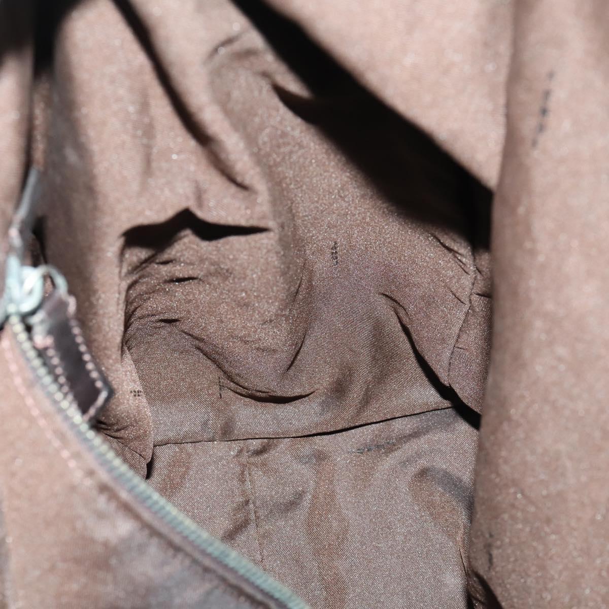 FENDI Zucca Canvas Boston Bag Brown Black Auth 160211
