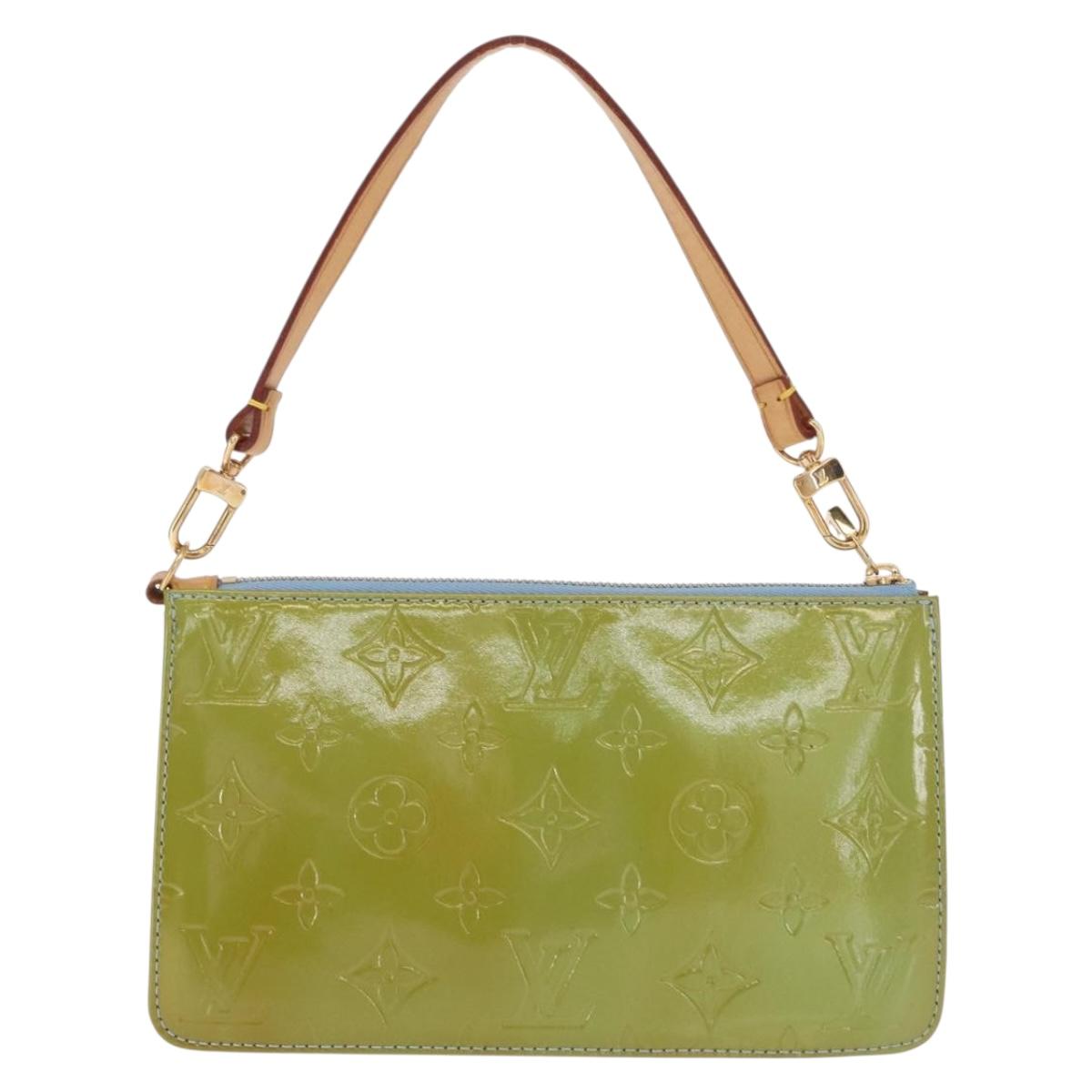 LOUIS VUITTON Monogram Vernis Lexington Pouch Baby Blue M91011 LV Auth 160215