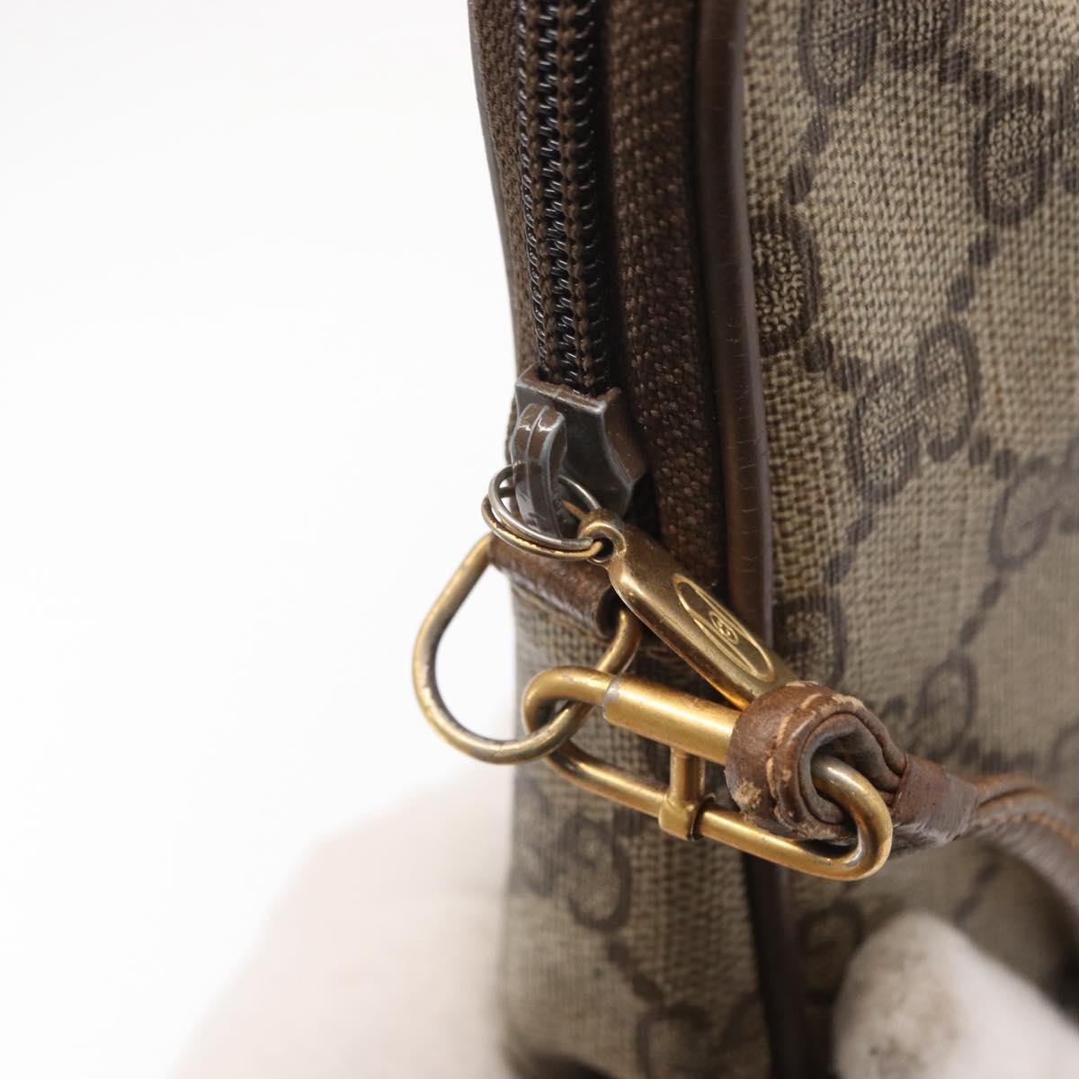 GUCCI GG Supreme Shoulder Bag PVC Beige Gold 97 02 068 Auth 160230