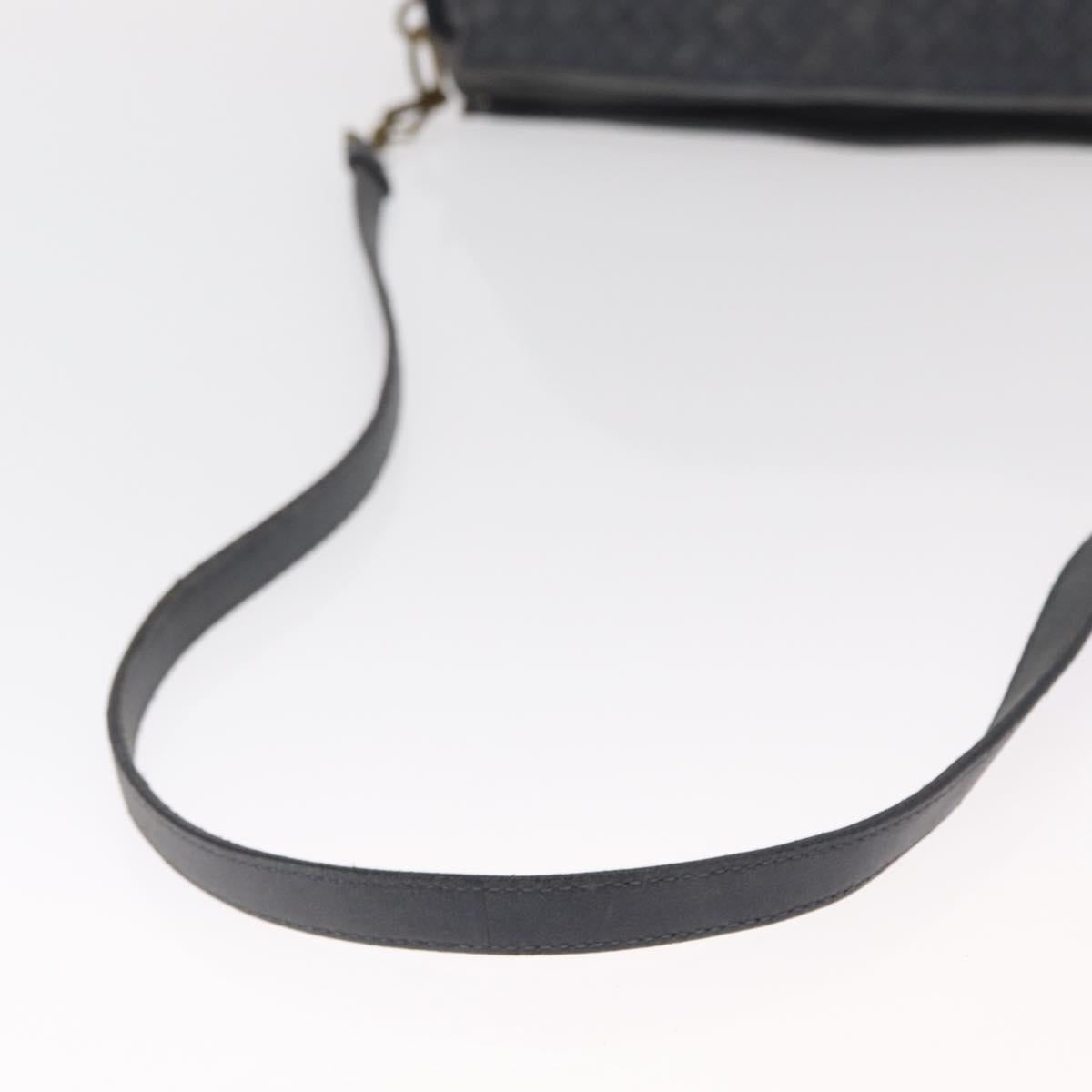 BOTTEGA VENETA INTRECCIATO Shoulder Bag Leather Outlet Navy Auth 160241