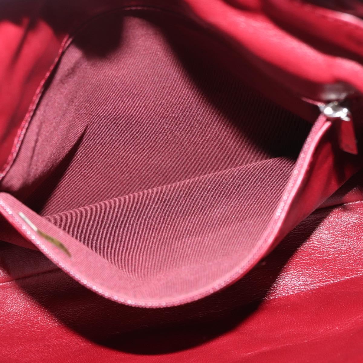 CHANEL Chain Tote Bag Patent leather Black Silver CC Auth 160254