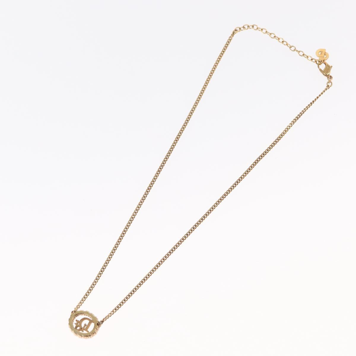 Christian Dior Necklace metal Gold Tone Auth 160258