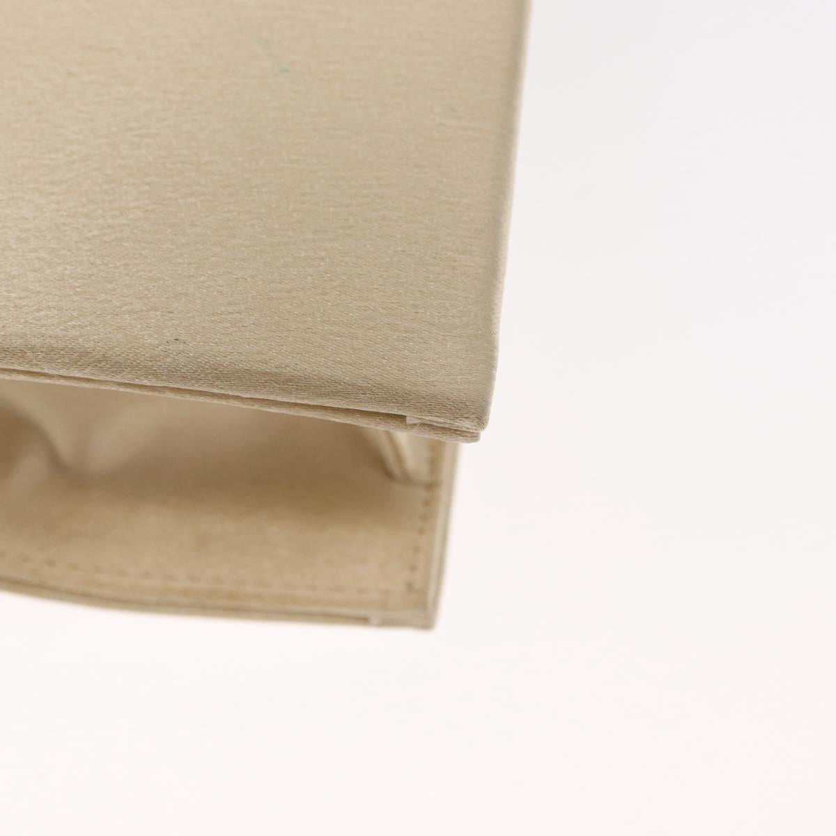SAINT LAURENT Clutch Bag Satin Beige Auth 160279