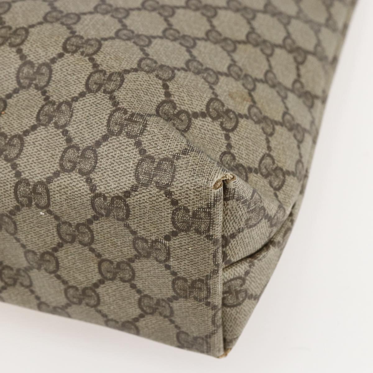 GUCCI GG Supreme Web Sherry Line Tote Bag PVC Beige 40 02 003 Auth 160283