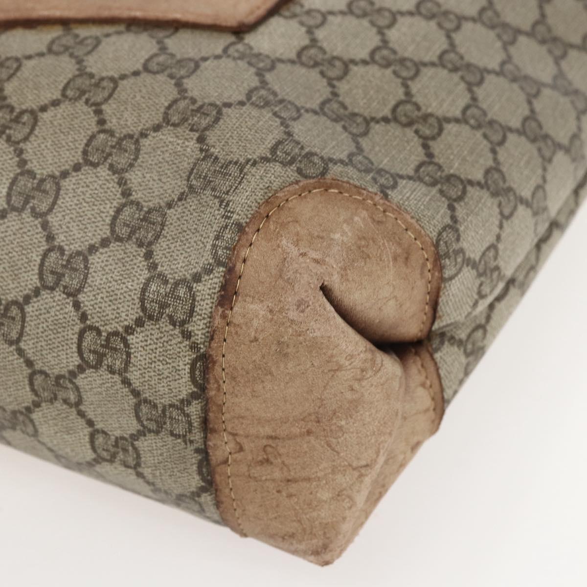GUCCI GG Supreme Web Sherry Line Tote Bag PVC Beige 002 904 0222 Auth 160284
