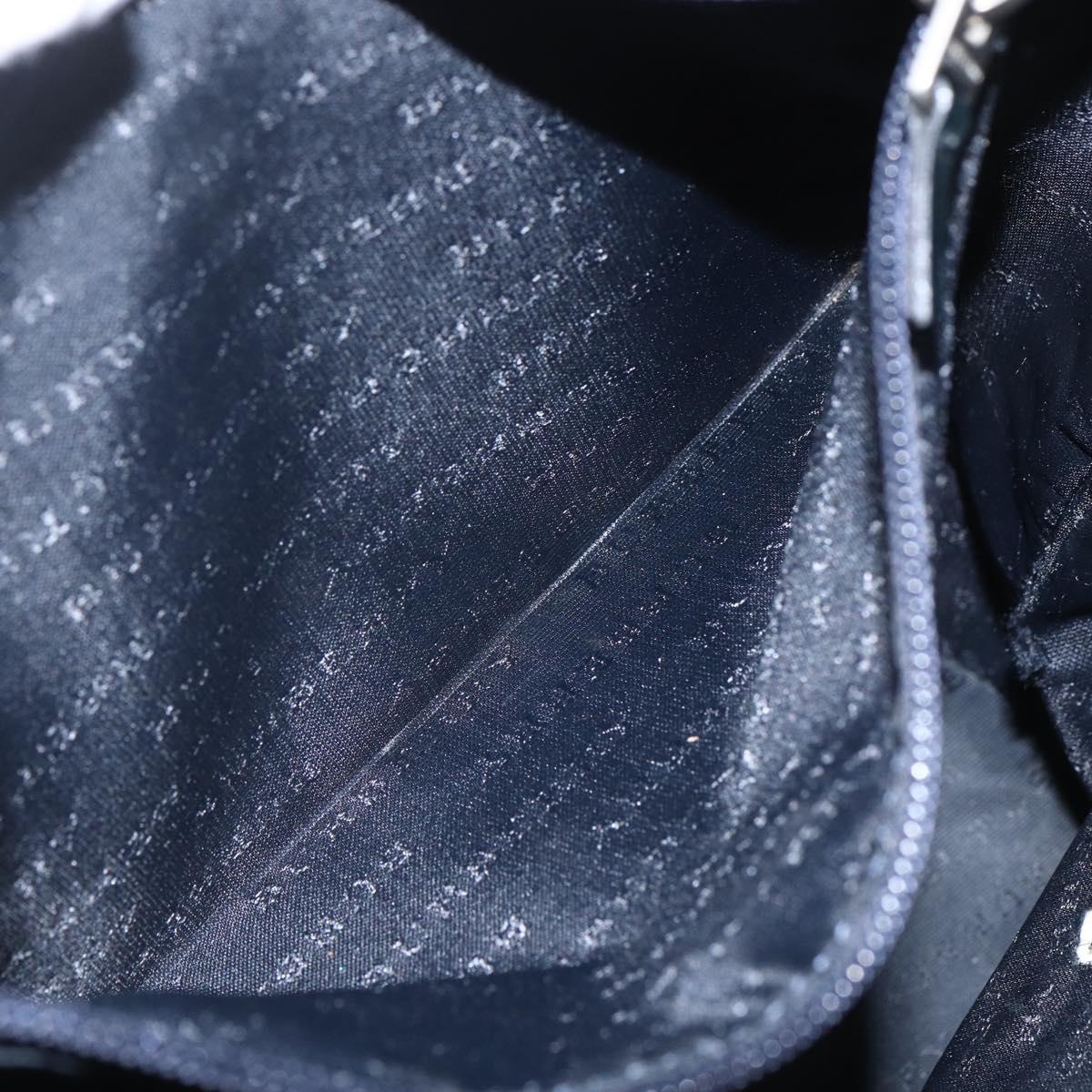BURBERRY Nova Check Tote Bag PVC Navy Silver Auth 160290
