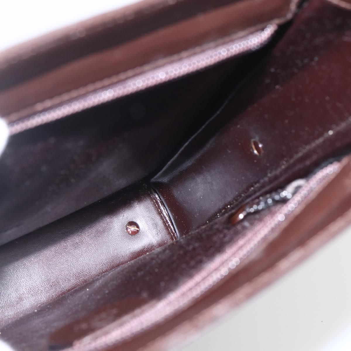 GUCCI Shoulder Bag Leather Brown Auth 160297