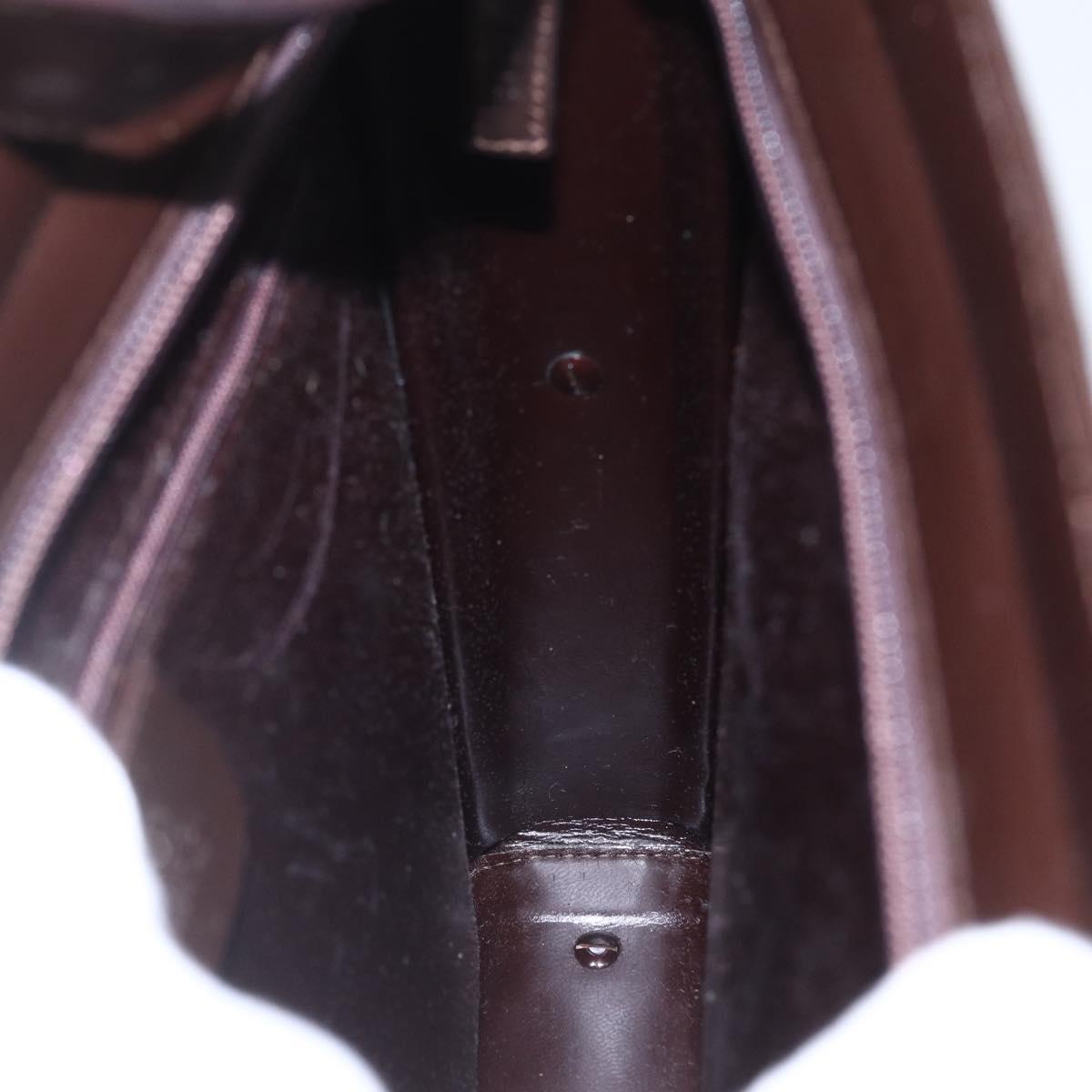 GUCCI Shoulder Bag Leather Brown Auth 160297