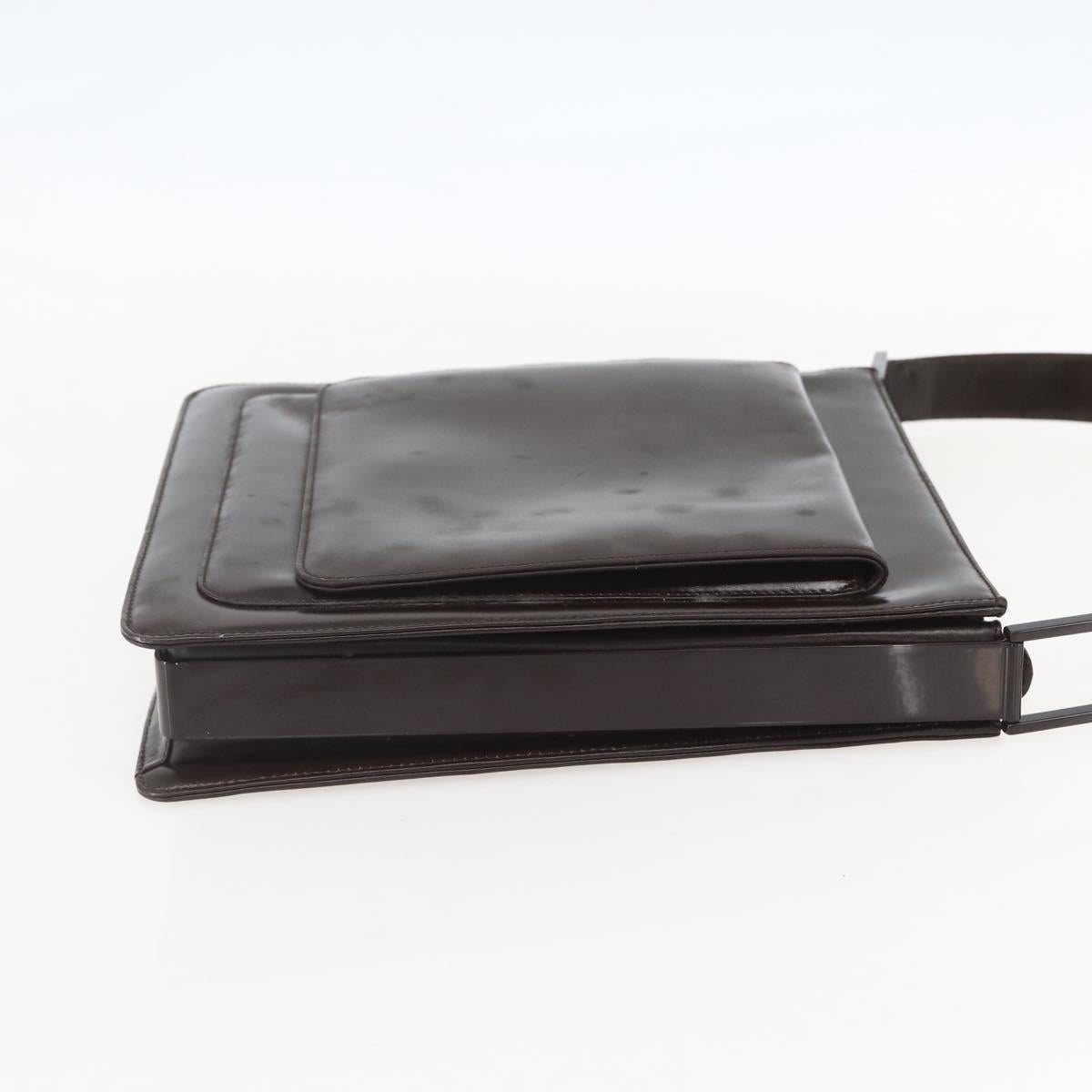 GUCCI Shoulder Bag Leather Brown Auth 160297