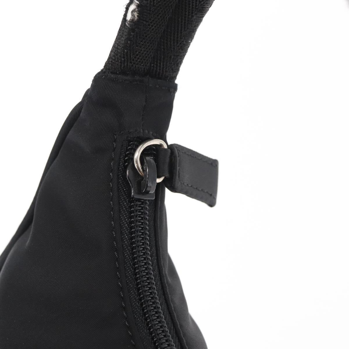 PRADA Hand Pouch Nylon Black Auth 160303