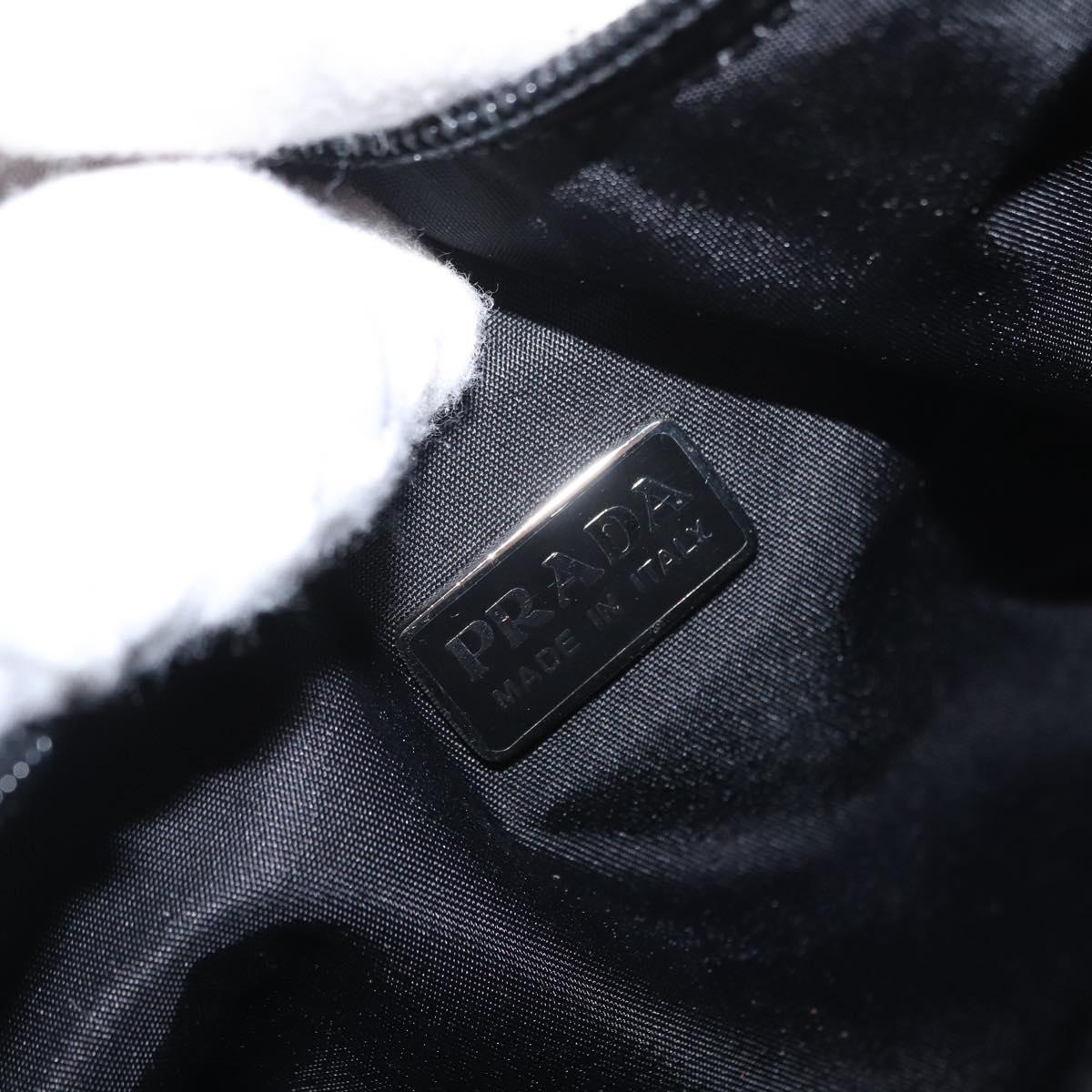 PRADA Hand Pouch Nylon Black Auth 160303