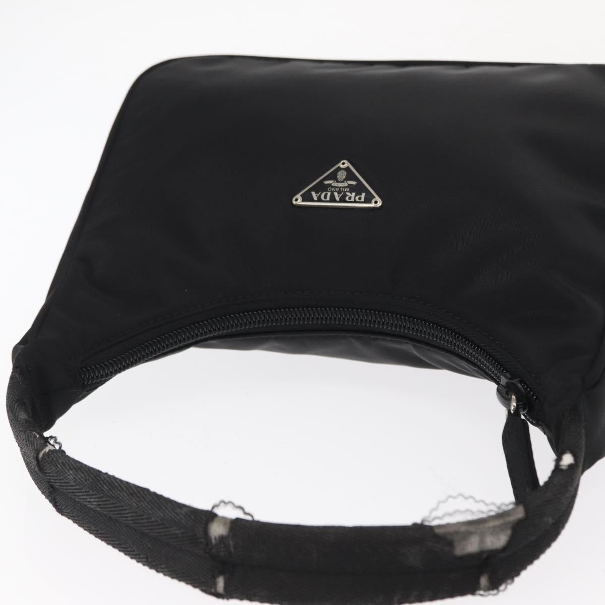 PRADA Hand Pouch Nylon Black Auth 160303