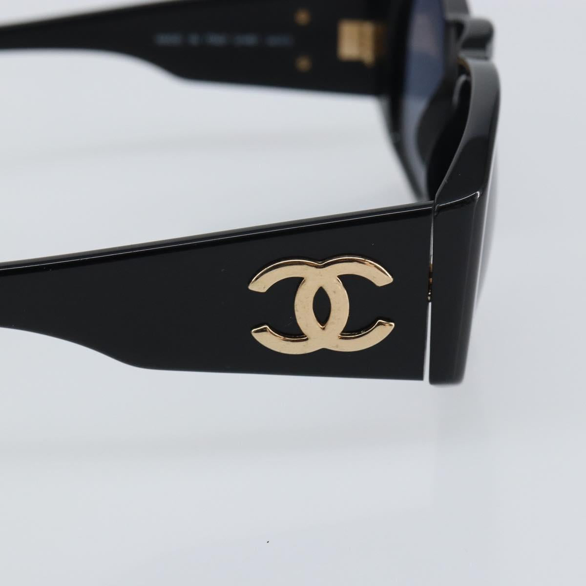 CHANEL Sunglasses plastic Black CC Auth 160310A