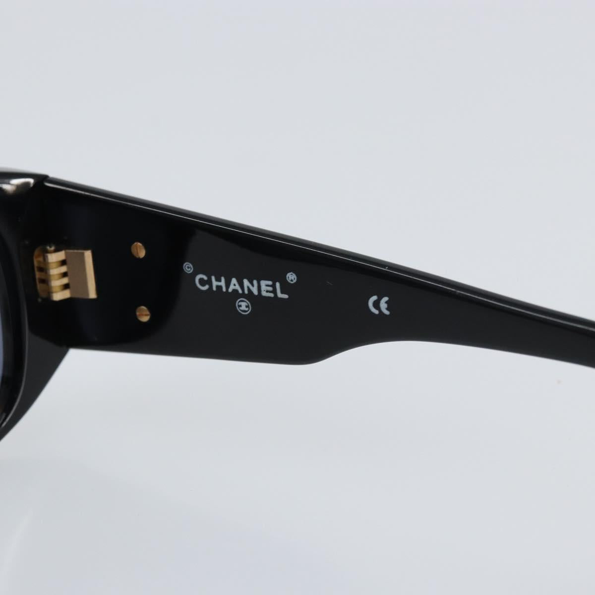 CHANEL Sunglasses plastic Black CC Auth 160310A
