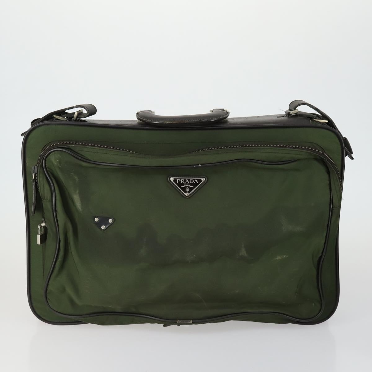 PRADA Hand Bag Nylon 5 Set Khaki Black Auth 160316