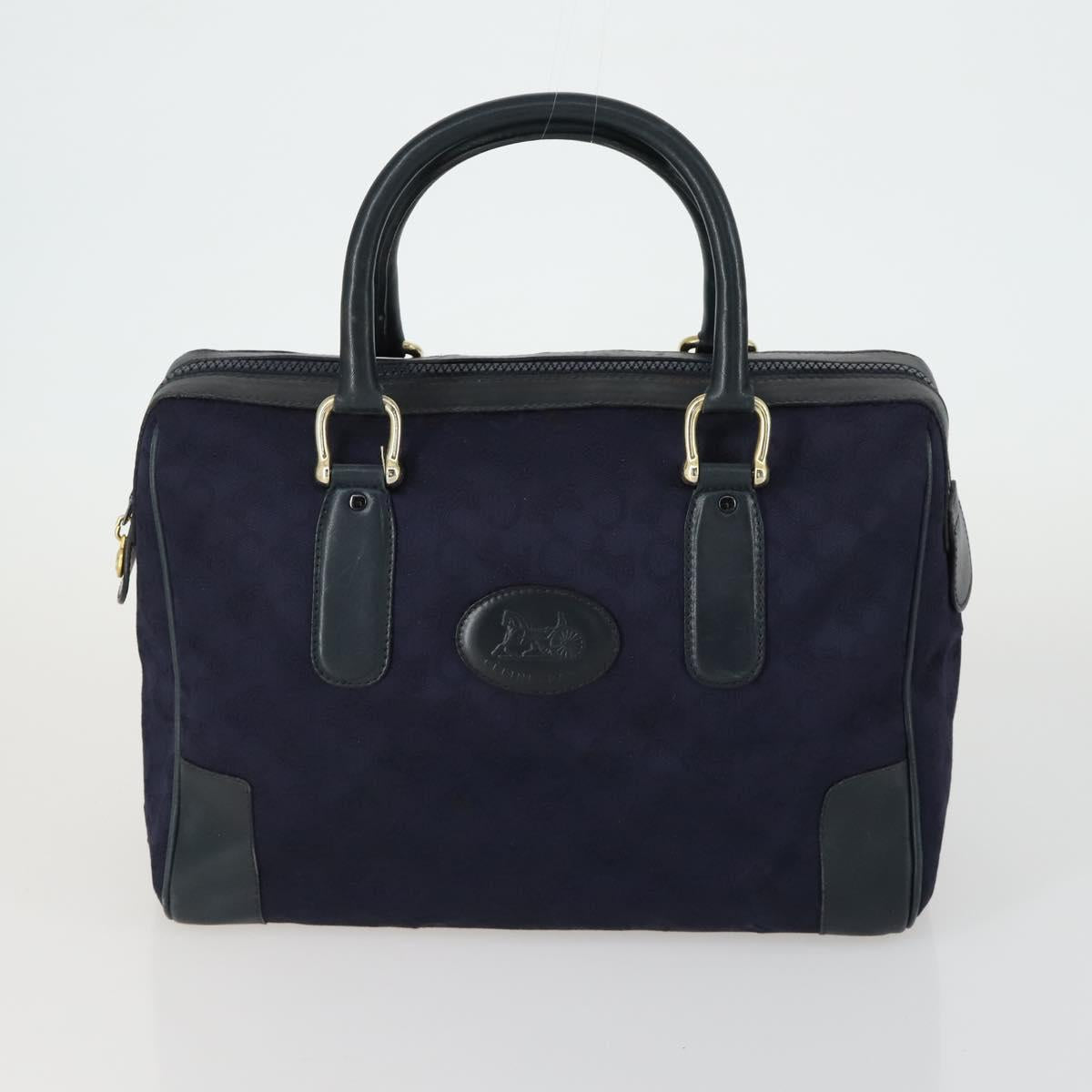 CELINE Macadam Canvas Shoulder Bag Leather 3 Set Red Navy Auth 160319