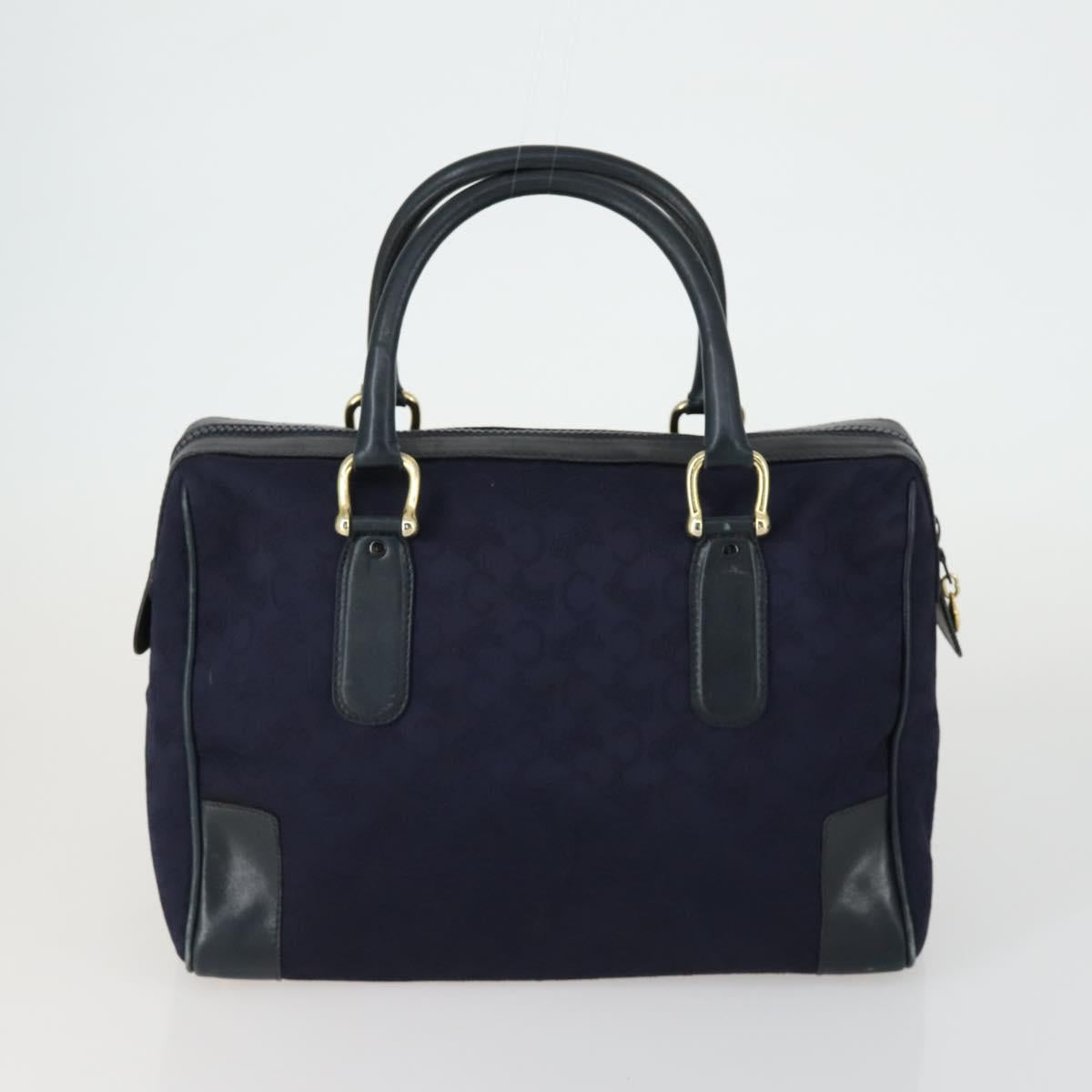 CELINE Macadam Canvas Shoulder Bag Leather 3 Set Red Navy Auth 160319