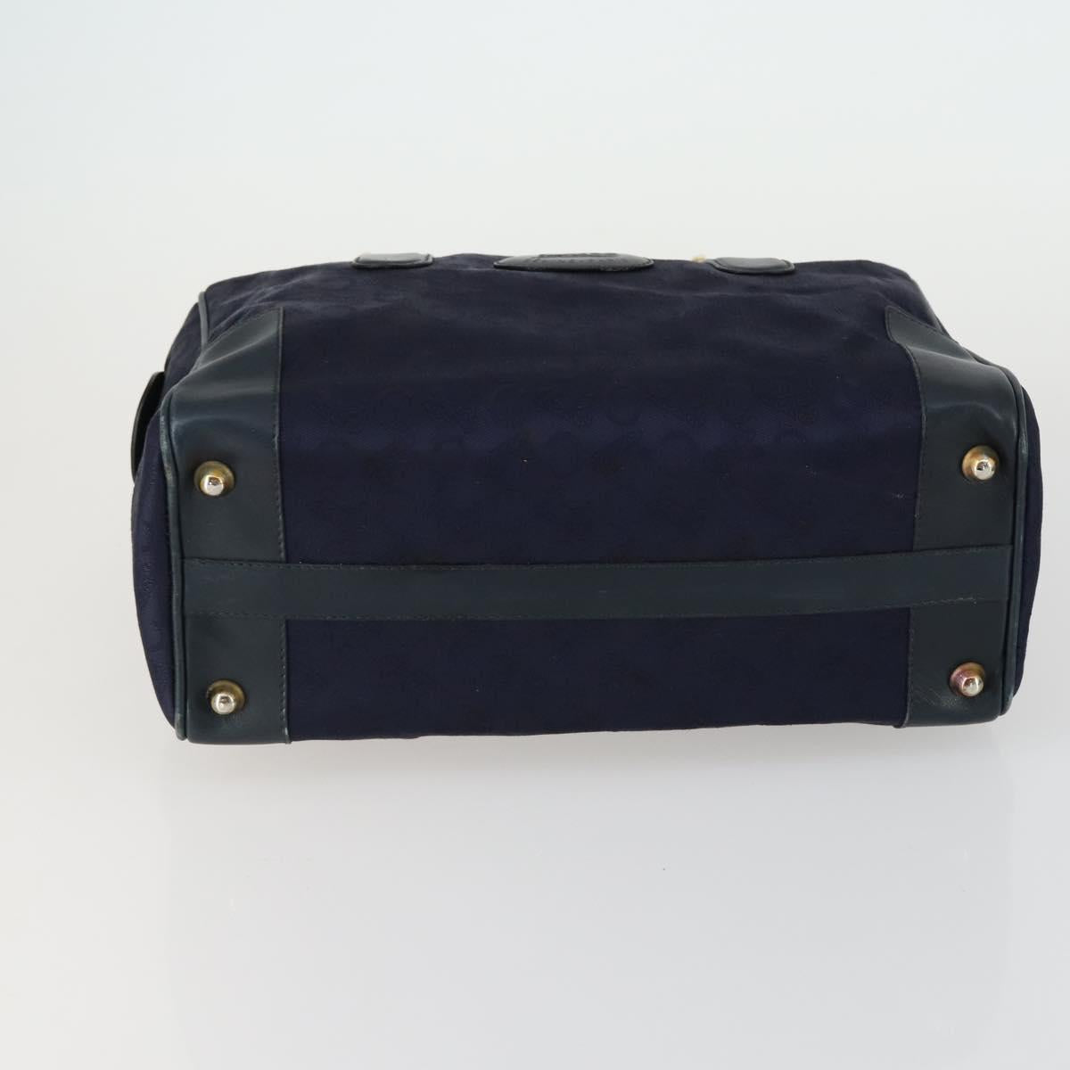 CELINE Macadam Canvas Shoulder Bag Leather 3 Set Red Navy Auth 160319