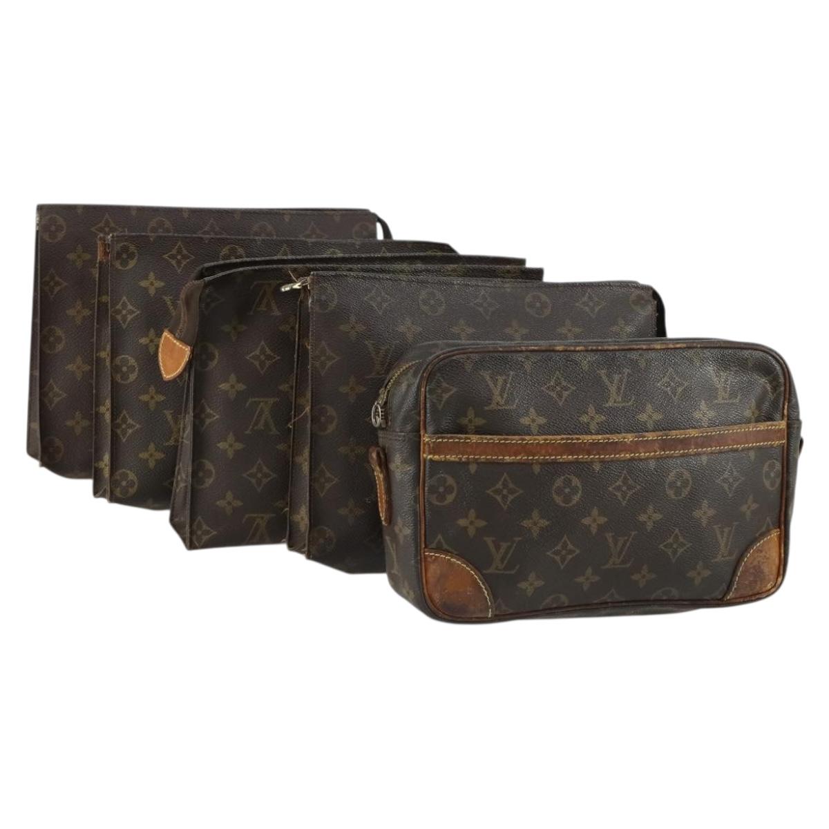 LOUIS VUITTON Monogram Clutch Bag 5 Set LV Auth 160322