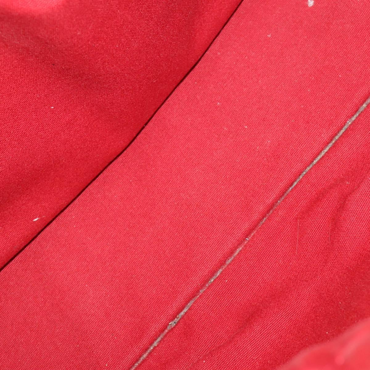 HERMES Fourre Tout Hand Bag Canvas 4 Set Black Red Bordeaux Auth 160325