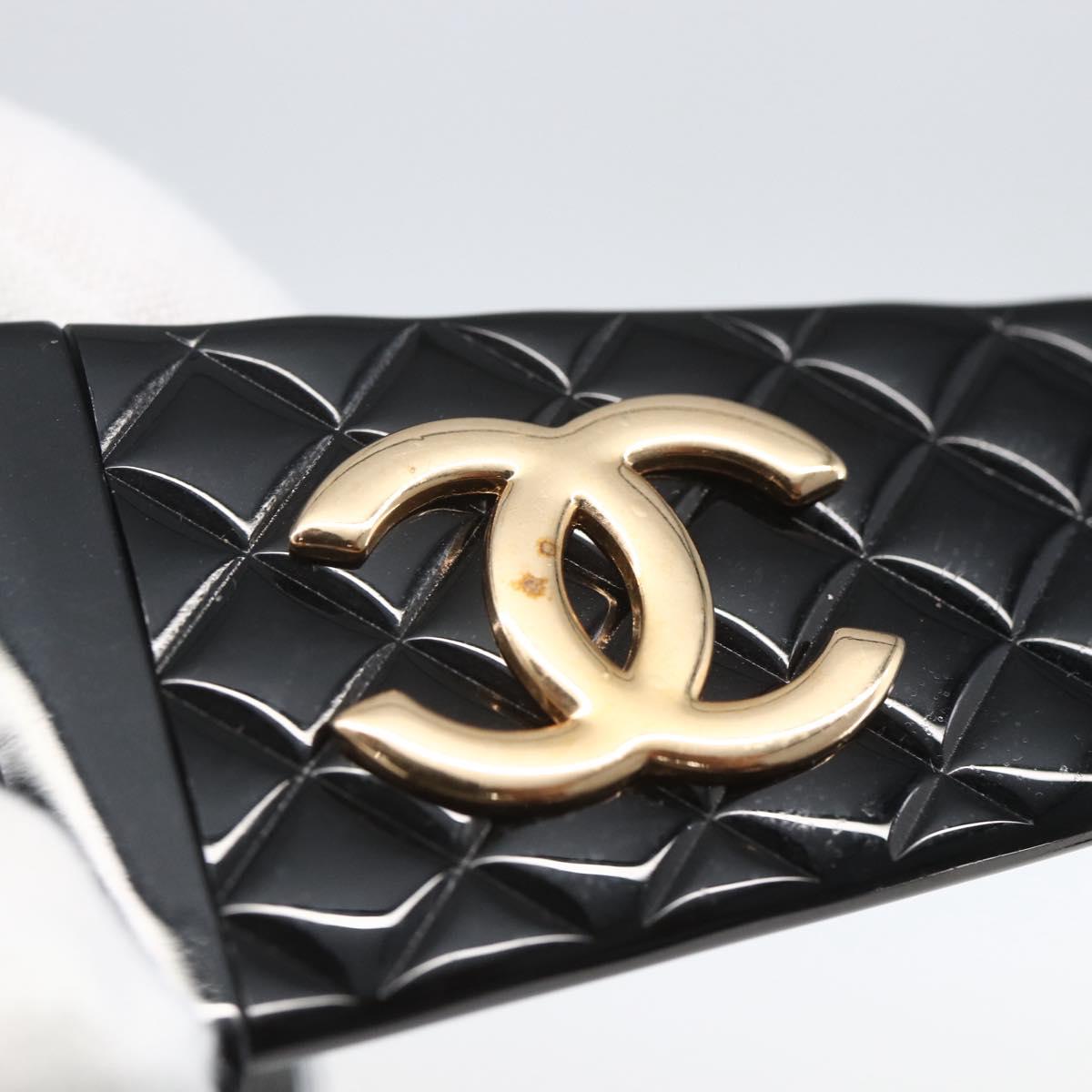 CHANEL Sunglasses plastic Black CC Auth 160328
