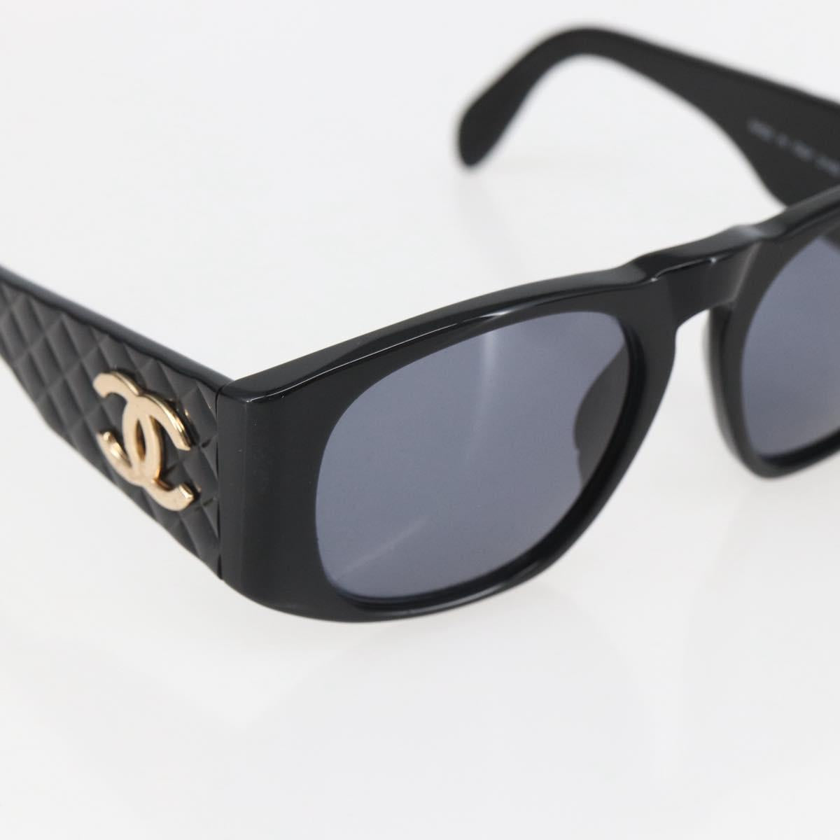 CHANEL Sunglasses plastic Black CC Auth 160328
