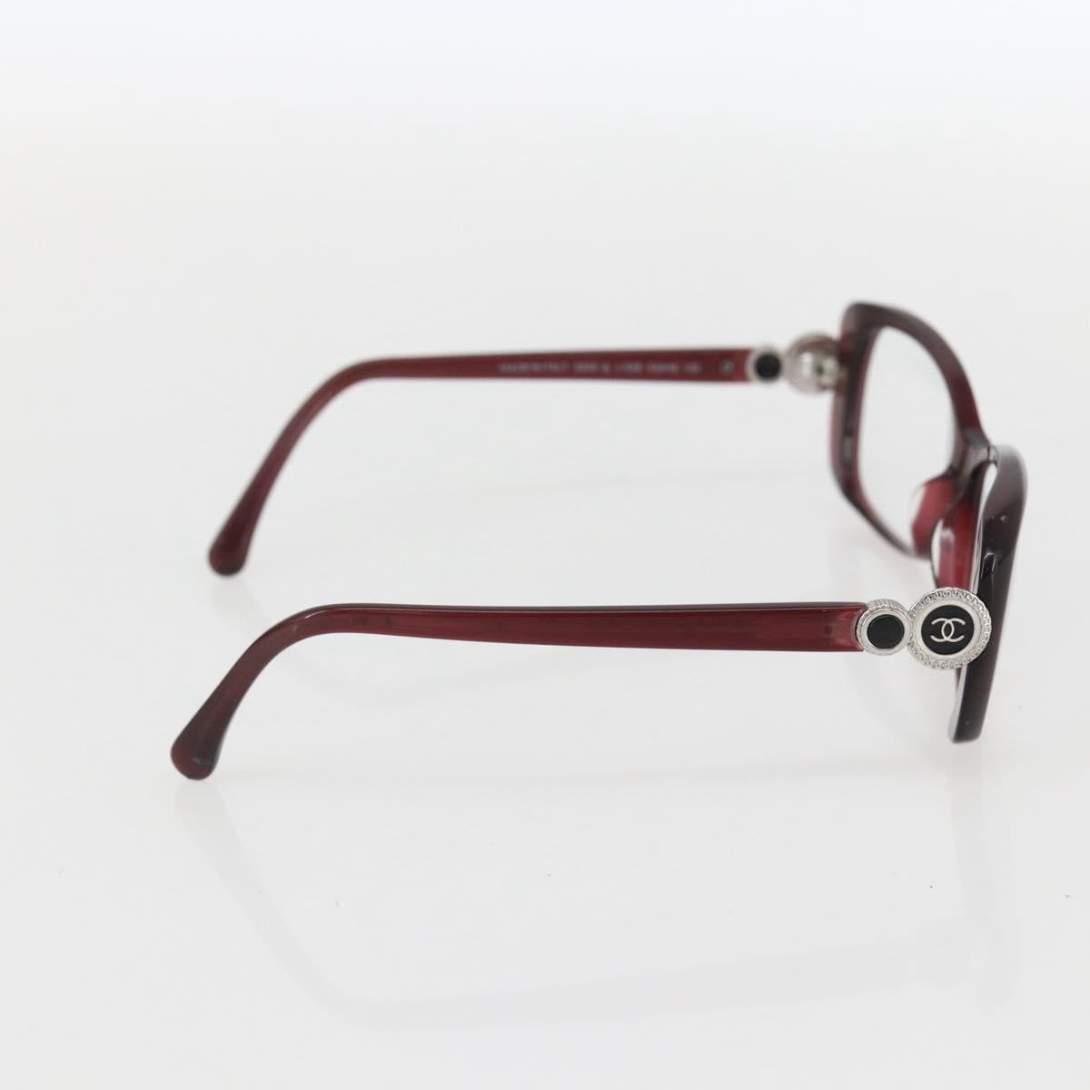 CHANEL Glasses plastic Red CC Auth 160330