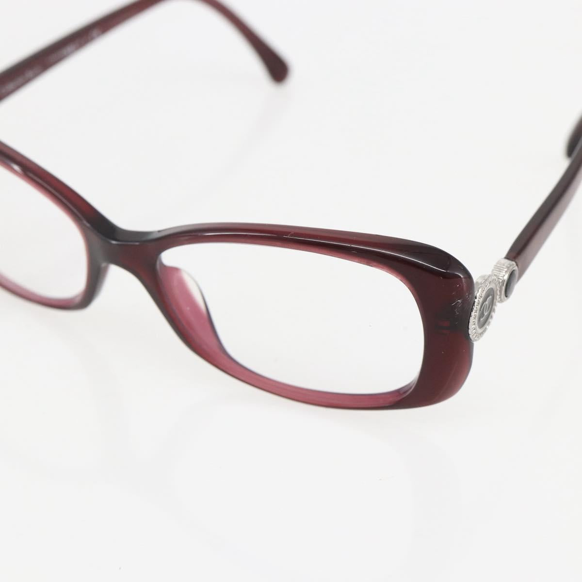 CHANEL Glasses plastic Red CC Auth 160330