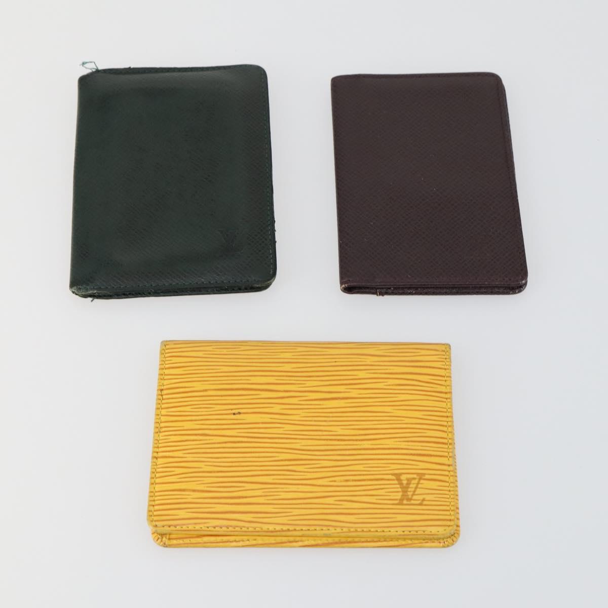LOUIS VUITTON Epi Key Case 8 sets Red Yellow black LV Auth 160332