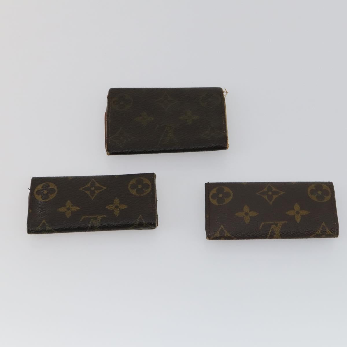 LOUIS VUITTON Damier Ebene Monogram Key Case 6 Set LV Auth 160333