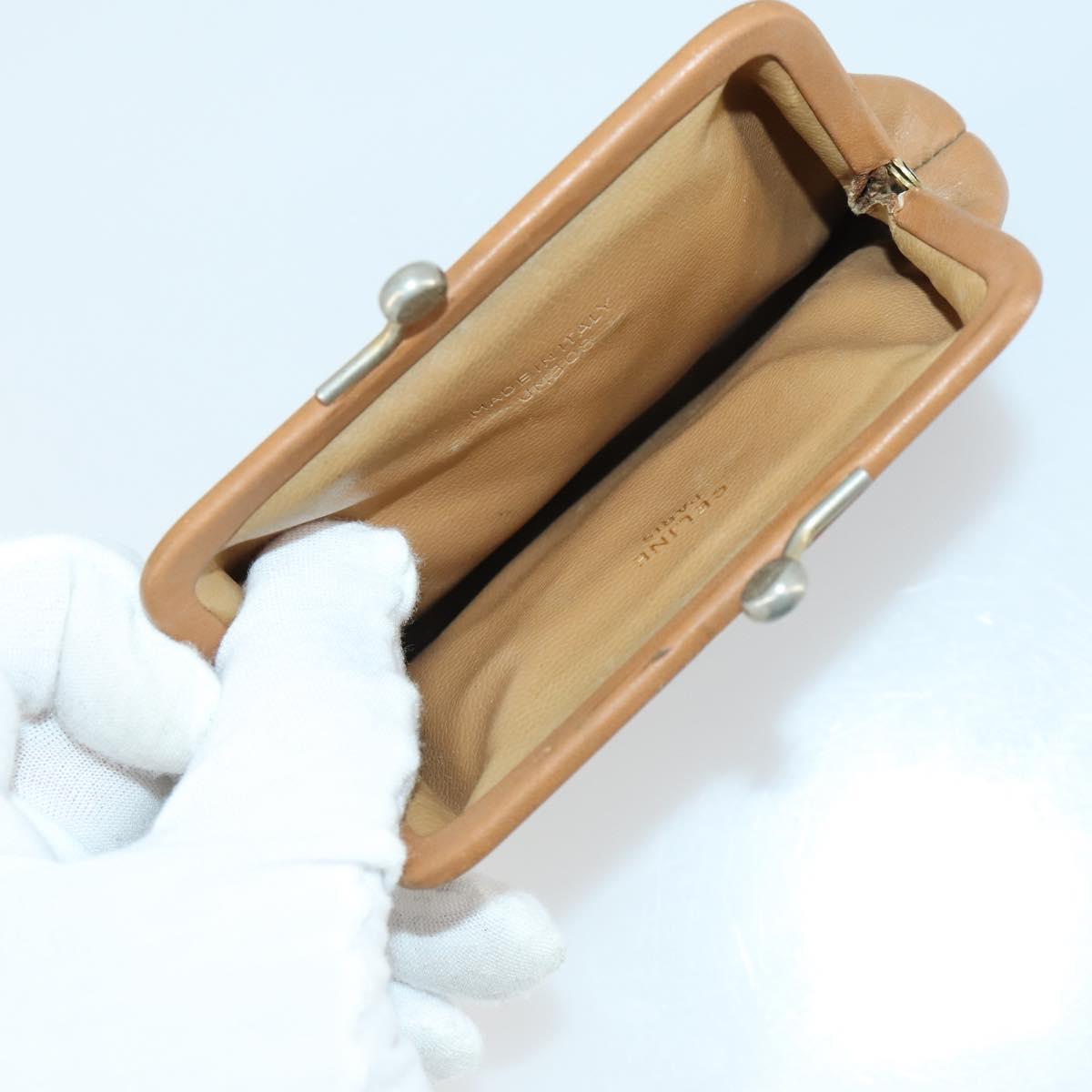 VALENTINO Celine Gucci Wallet Leather 4 Set Beige Black Green Auth 160338
