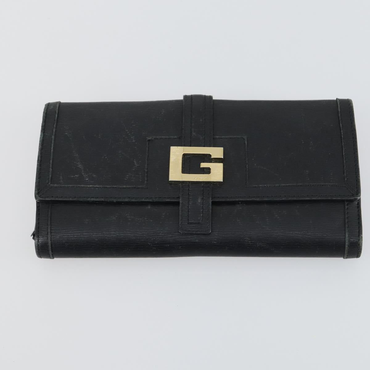VALENTINO Celine Gucci Wallet Leather 4 Set Beige Black Green Auth 160338