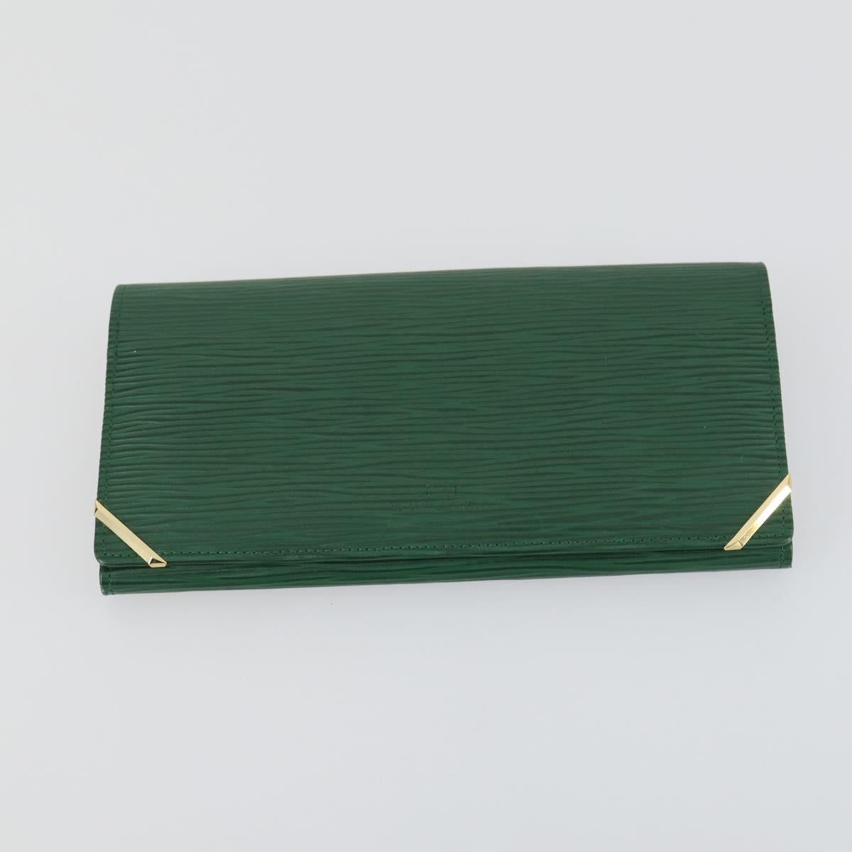 VALENTINO Celine Gucci Wallet Leather 4 Set Beige Black Green Auth 160338