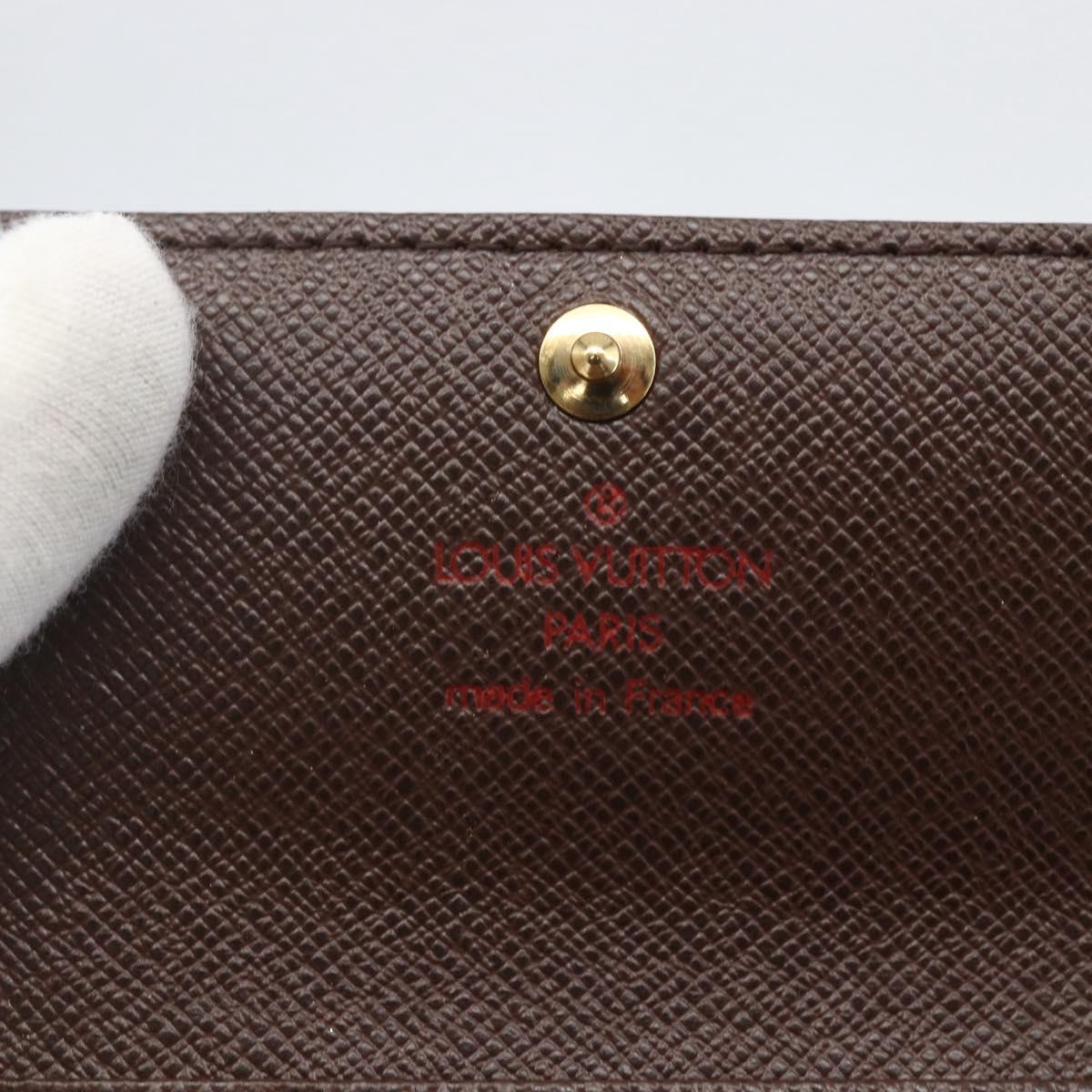 LOUIS VUITTON Damier Ebene Multicles 4 Key Case N62631 LV Auth 160340V