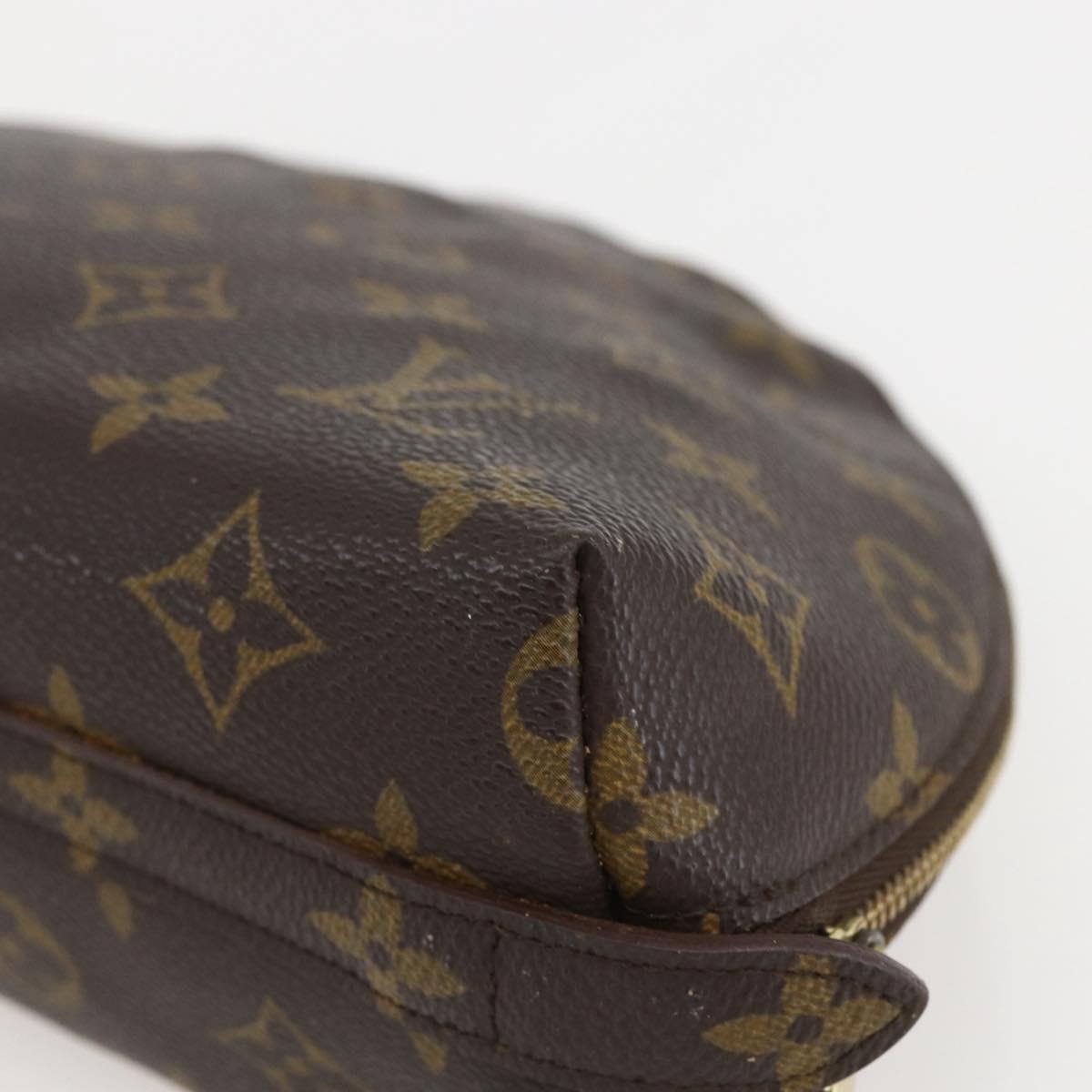 LOUIS VUITTON Monogram Trousse Demi Ronde Cosmetic Pouch M47520 LV Auth 160342