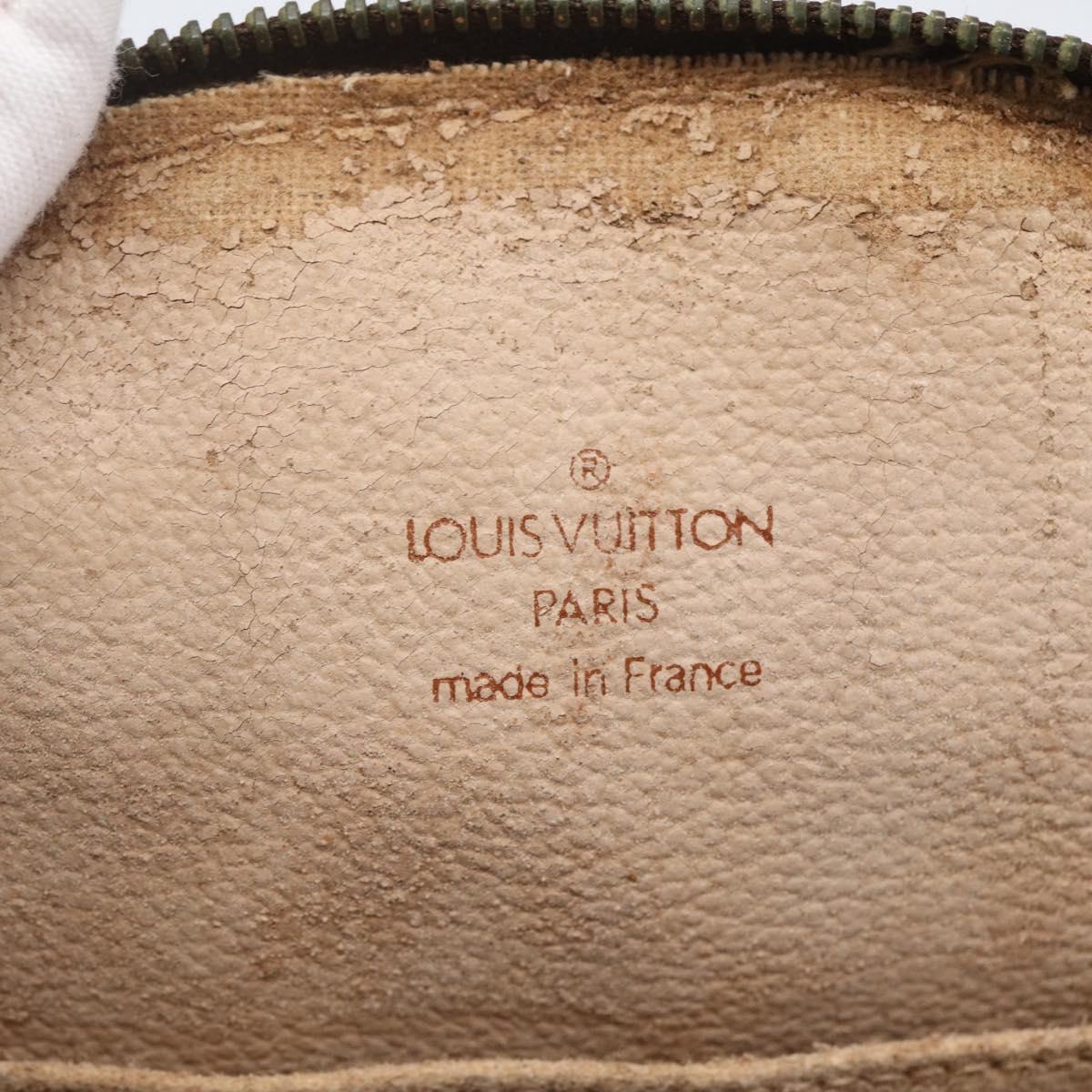 LOUIS VUITTON Monogram Trousse Demi Ronde Cosmetic Pouch M47520 LV Auth 160342