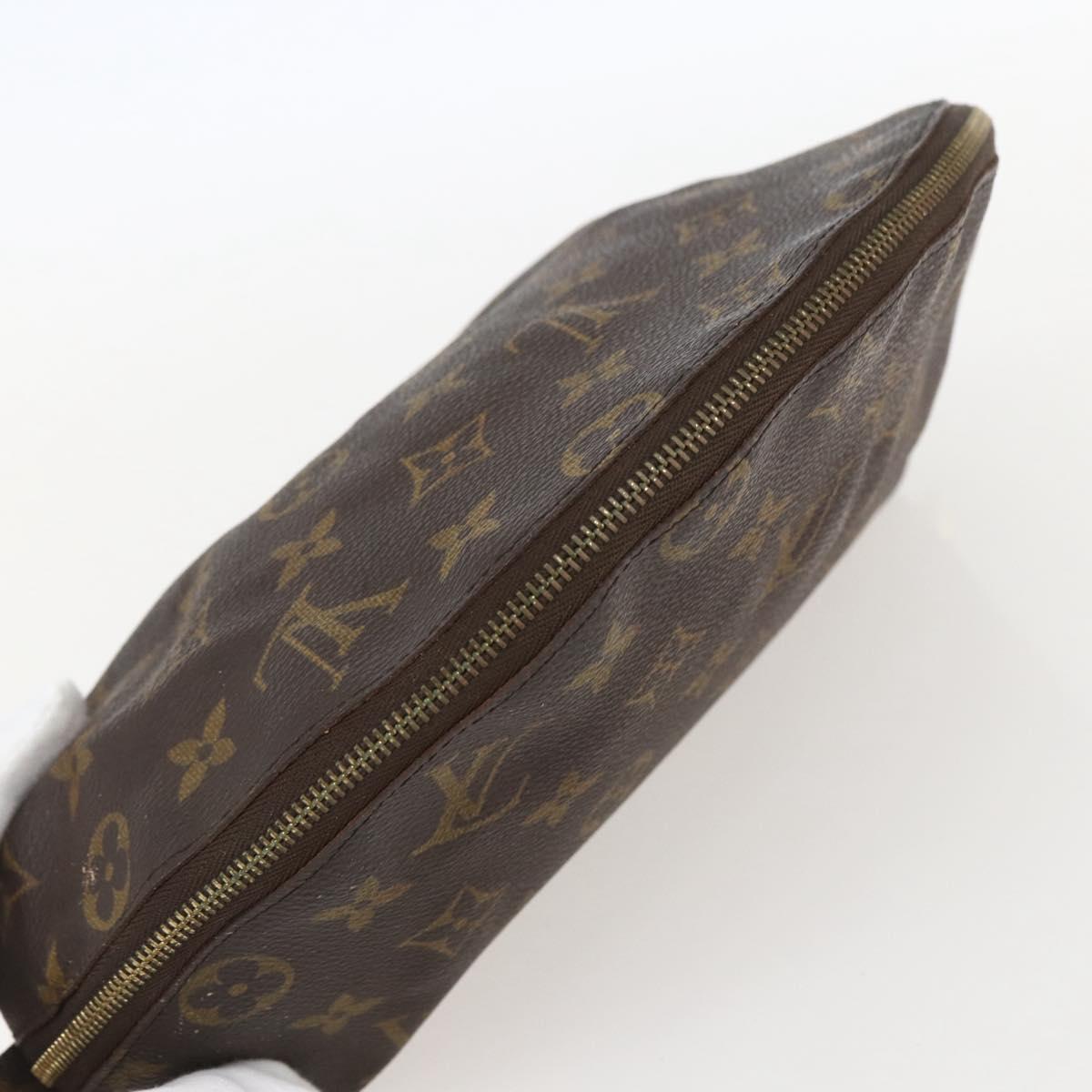 LOUIS VUITTON Monogram Trousse Demi Ronde Cosmetic Pouch M47520 LV Auth 160342