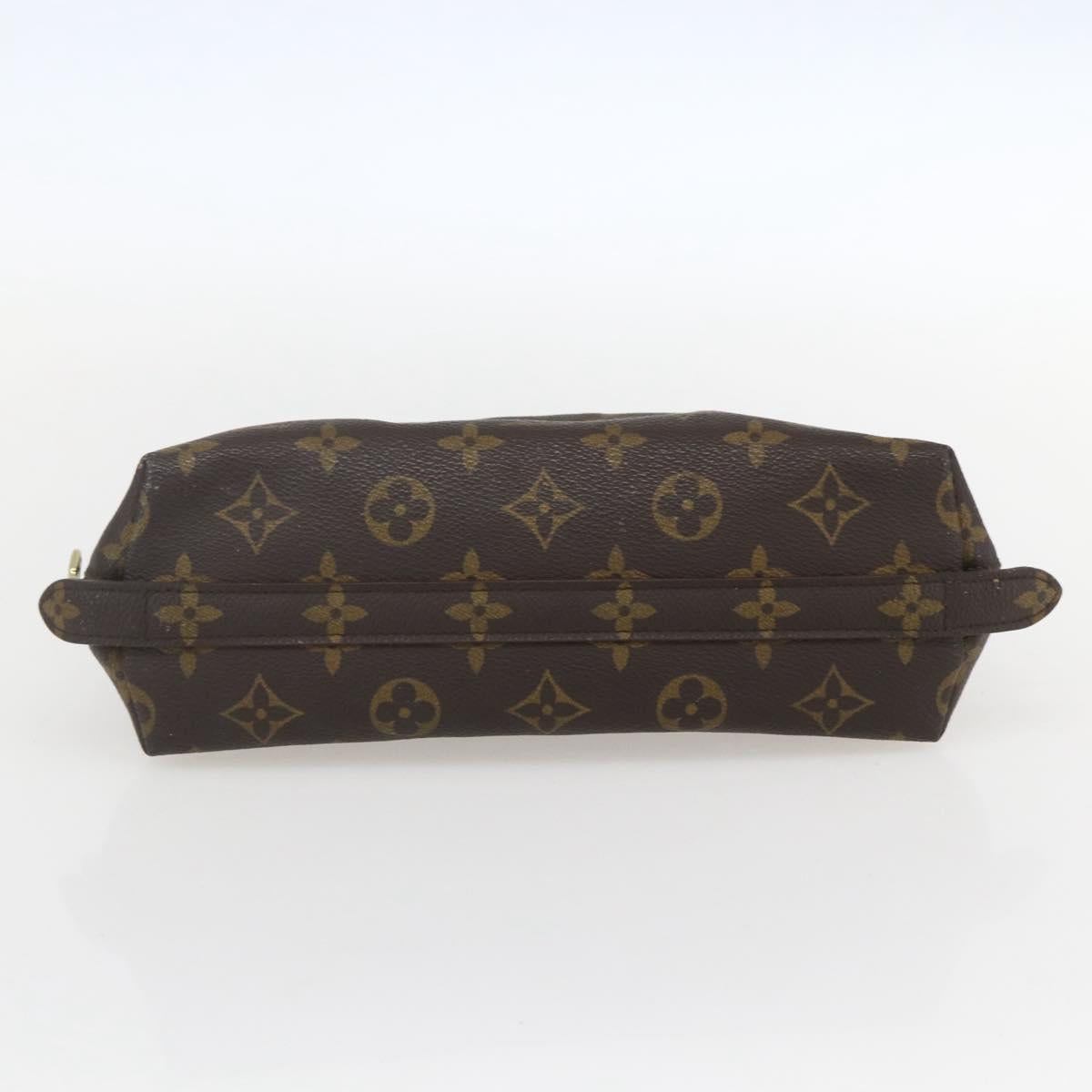 LOUIS VUITTON Monogram Trousse Demi Ronde Cosmetic Pouch M47520 LV Auth 160342
