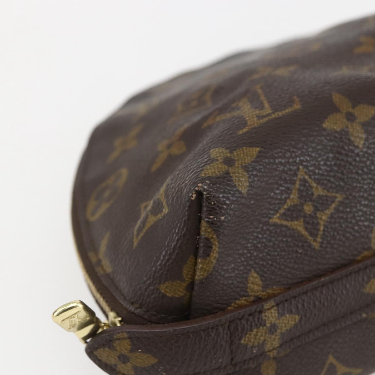 LOUIS VUITTON Monogram Trousse Demi Ronde Cosmetic Pouch M47520 LV Auth 160342