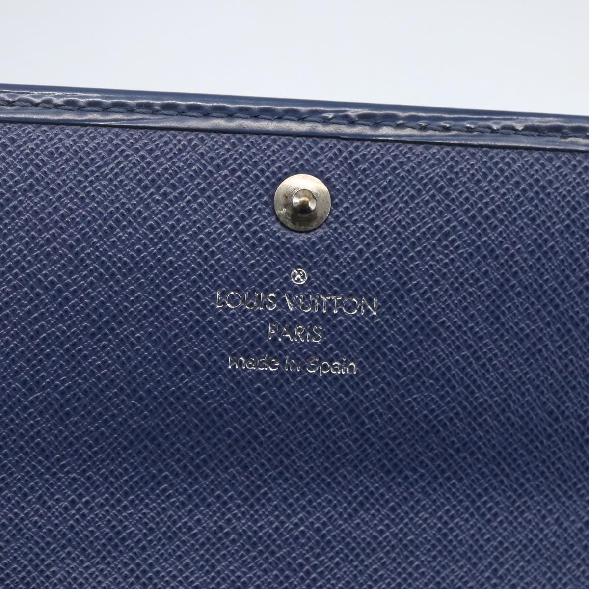 LOUIS VUITTON Epi Porte Tresor International Wallet Myrtille M6338G Auth 160358