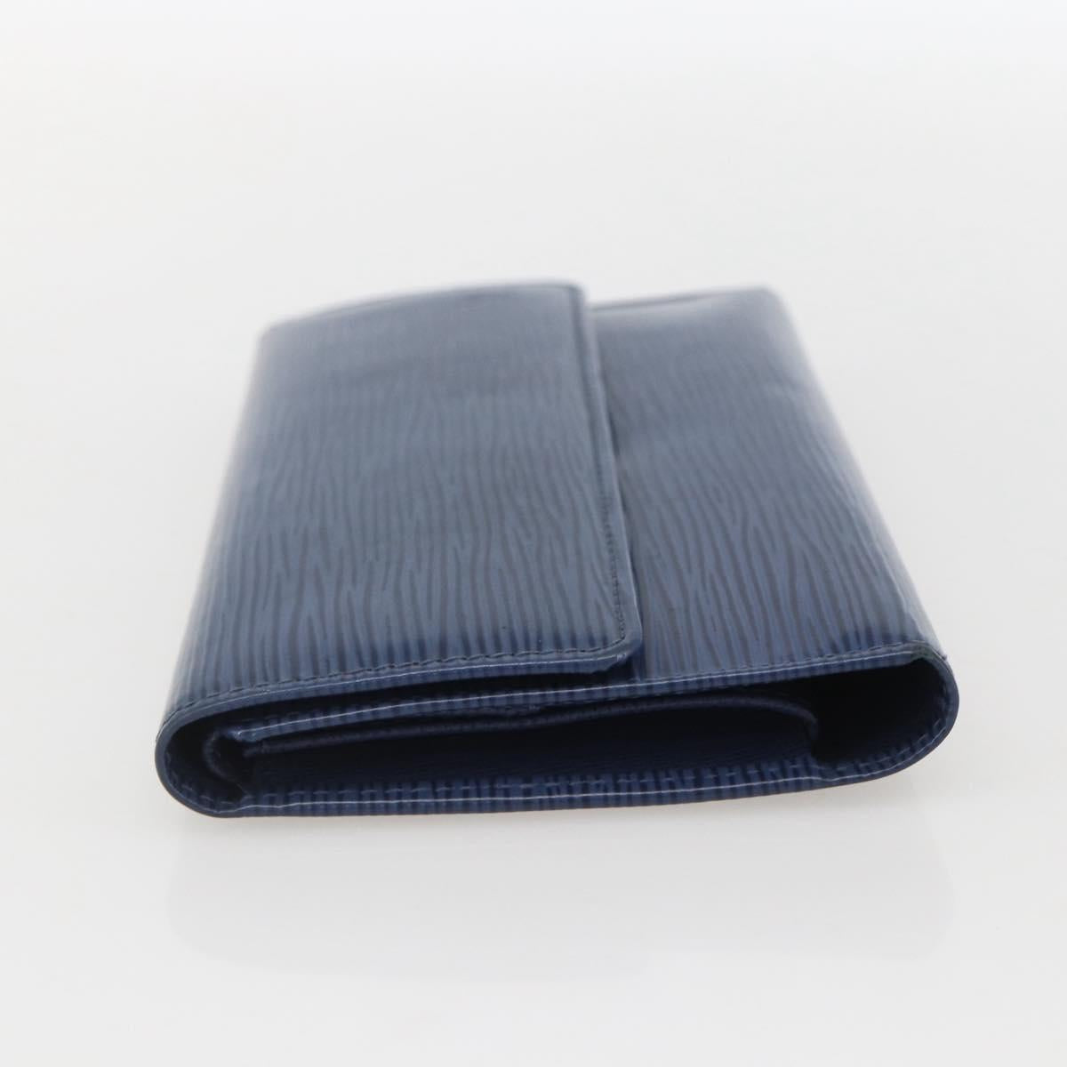 LOUIS VUITTON Epi Porte Tresor International Wallet Myrtille M6338G Auth 160358