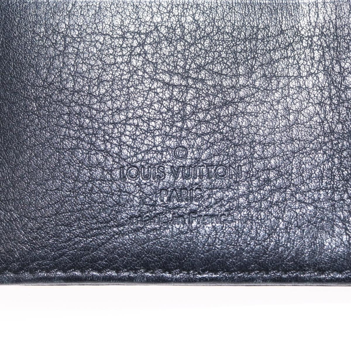 LOUIS VUITTON Mahina Portefeuille Amelia Long Wallet Black M95549 LV Auth 160362