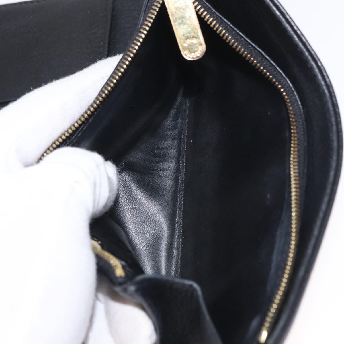 LOUIS VUITTON Mahina Portefeuille Amelia Long Wallet Black M95549 LV Auth 160362