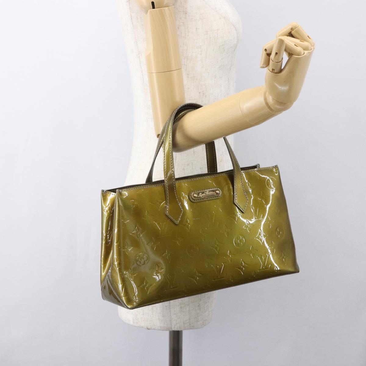 LOUIS VUITTON Monogram Vernis Wilshire PM Bag Gris Art Deco M91627 Auth 160424